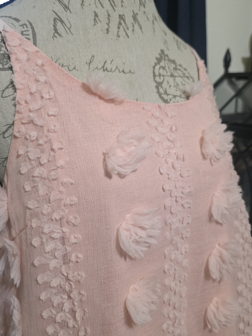 Pink Pom-Pom Tiered Strappy Mini Dress - Picture 2 of 9